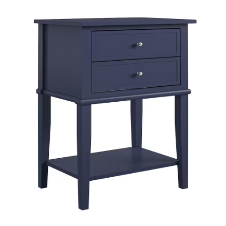 Dorel Ameriwood Home Franklin Accent Table with 2 Drawers, Navy