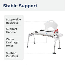 Load image into Gallery viewer, New assembled Drive Medical Folding Universal Sliding Transfer Bench, White