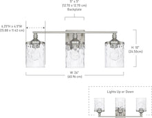 Load image into Gallery viewer, HomePlace Lighting Colton clear water glass vanity wall light