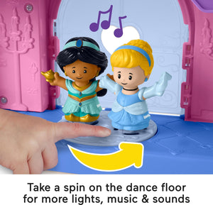 Disney Princess Magical Lights & Dancing Castle Little People Toddler Playset, 2 Figures,