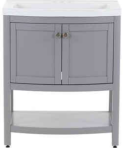 Aura Contemporary sterling grey vanity. 30"