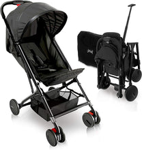 Load image into Gallery viewer, Jovial portable folding lightweight stroller with storage bag - black