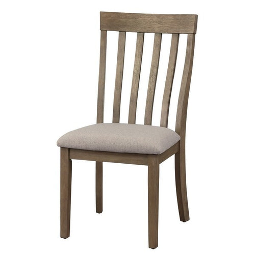 Home Elegance vertical slatted curved dining chairs with padded seats..set of two. Unassembled.